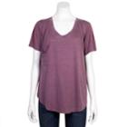 Juniors' Plus Size Grayson Threads Relaxed Burnout Tee, Teens, Size: 2xl, Dark Red