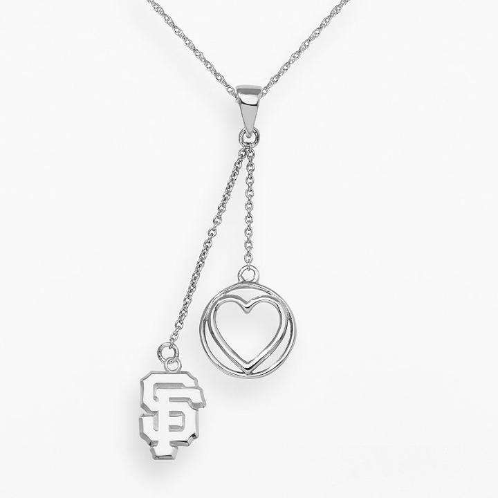 Logoart San Francisco Giants Beloved Sterling Silver Linear Pendant, Women's, Size: 18, Grey
