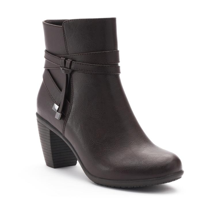 Croft & Barrow&reg; Katharine Women's Ortholite Ankle Boots, Size: 10, Brown