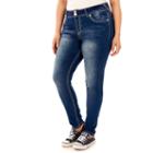 Juniors' Plus Size Wallflower Luscious Curvy Skinny Jeans, Teens, Size: 14 W, Lt Yellow