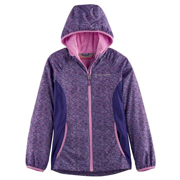 Girls 4-16 Free Country Lightweight Space-dyed Softshell Jacket, Size: 7-8, Drk Purple