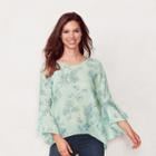 Women's Lc Lauren Conrad Split Back Top, Size: Small, Lt Green