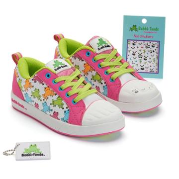 Bobbi-toads Rhonda Kaze Girls' Paintable Sneakers With Stickers, Girl's, Size: Medium (5), Pink