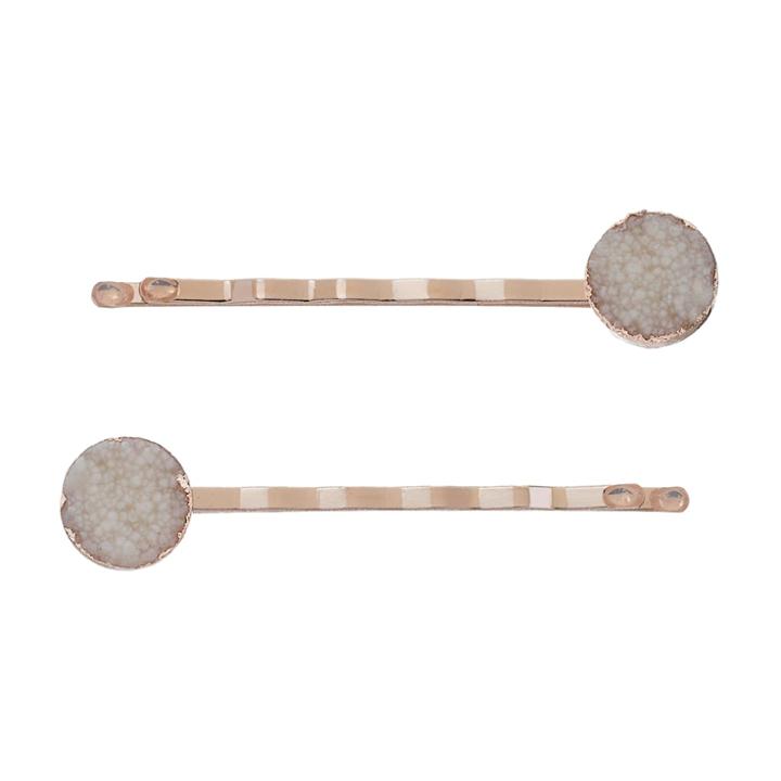 Lc Lauren Conrad Runway Collection White Simulated Drusy Bobby Pin Set, Women's, Blue