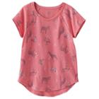 Girls 7-16 So&reg; Curve Hem V-neck Tee, Girl's, Size: 7-8, Brt Orange