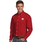 Men's Antigua Nebraska Cornhuskers Dynasty Button Down Shirt, Size: Xl, Red