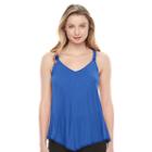 Juniors' Candie's&reg; Embellished Cross-back Camisole, Girl's, Size: Xs, Med Blue