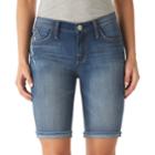 Women's Rock & Republic&reg; Kristy Cuffed Bermuda Jean Shorts, Size: 8, Light Blue