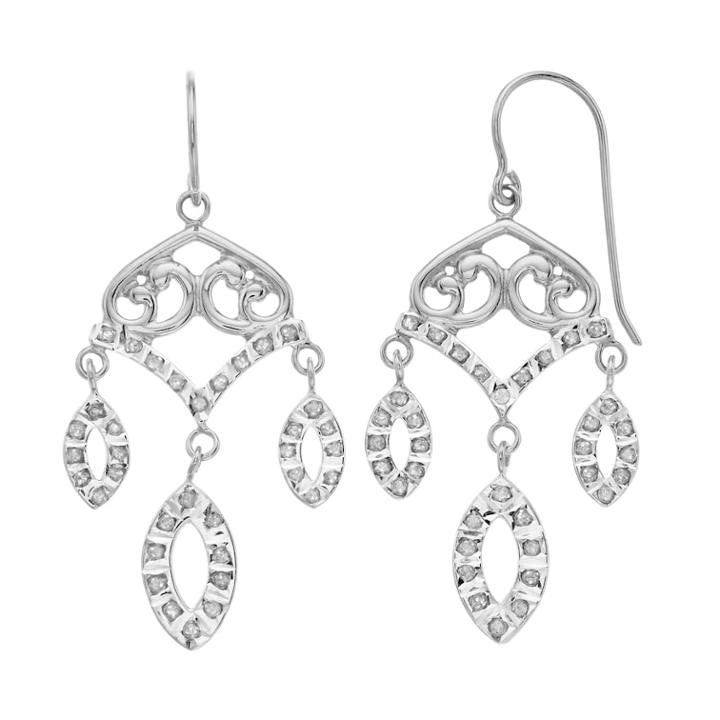 Diamond Mystique Chandelier Drop Earrings, Women's, Grey