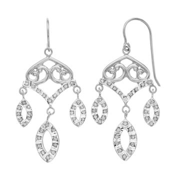 Diamond Mystique Chandelier Drop Earrings, Women's, Grey
