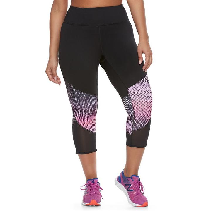Plus Size Tek Gear Mesh Capris, Women's, Size: 3xl, Lt Purple