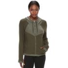 Women's Tek Gear&reg; French Terry Hooded Jacket, Size: Large, Dark Green