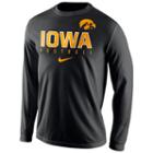 Men's Nike Iowa Hawkeyes Football Practice Long-sleeve Tee, Size: Medium, Black
