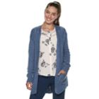 Juniors' Candie's&reg; Pointelle Cardigan, Teens, Size: Xl, Med Blue