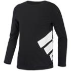 Girls 7-16 Adidas Long Sleeve It's A Wrap Tee, Size: Medium, Black