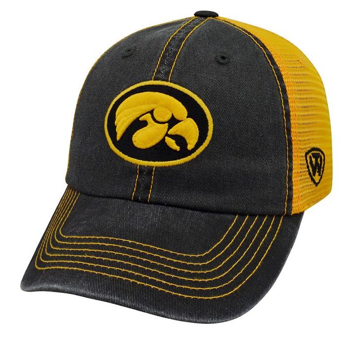 Adult Iowa Hawkeyes Crossroads Vintage Snapback Cap, Men's, Black