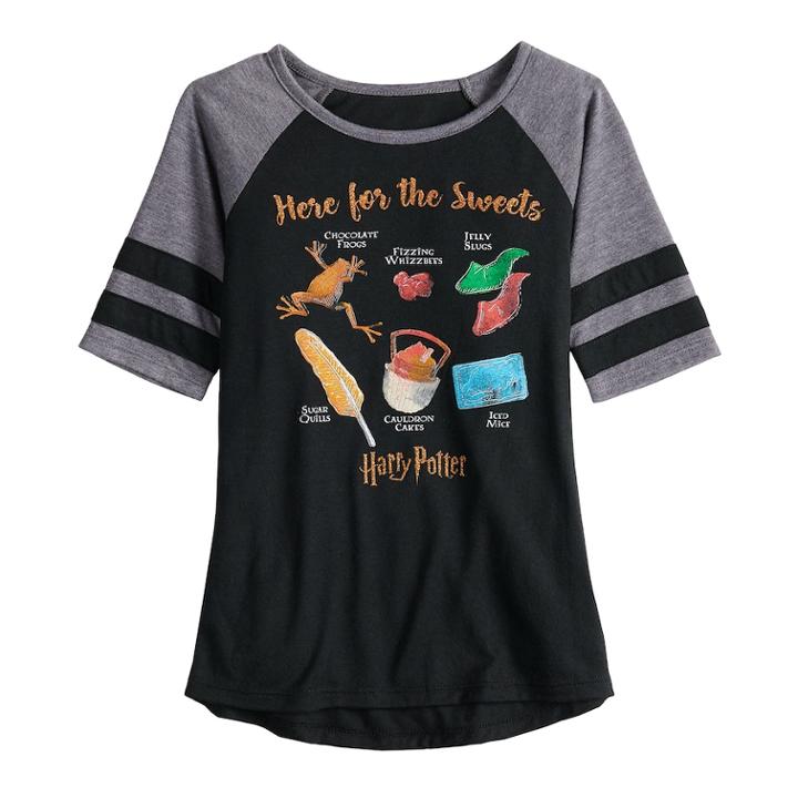 Girls 7-16 & Plus Size Harry Potter Here For The Sweets Graphic Tee, Size: Xxl Plus, Dark Grey