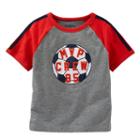 Boys 4-8 Oshkosh B'gosh&reg; Raglan Short Sleeve Mvp Crew Soccer Tee, Boy's, Size: 5, Light Grey