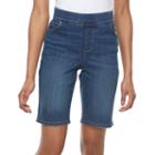 Petite Gloria Vanderbilt Avery Twill Bermuda Shorts, Women's, Size: 12 Petite, Light Blue