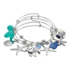 Starfish & Shell Charm Bangle Bracelet, Women's, Multicolor