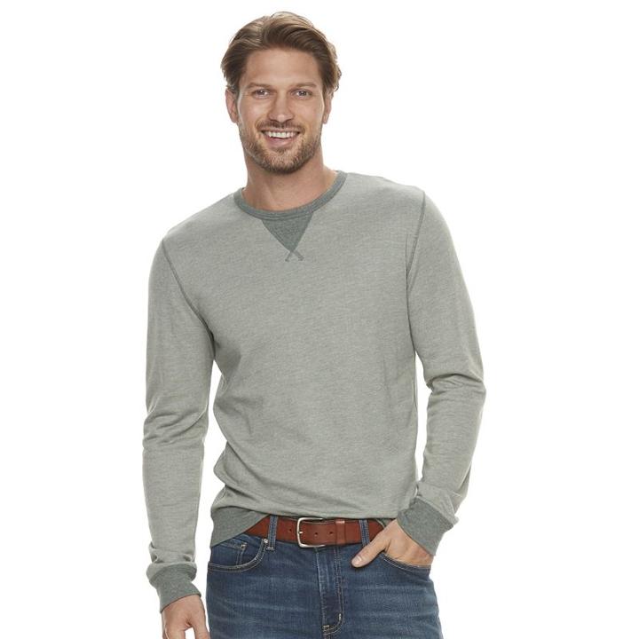 Men's Sonoma Goods For Life&trade; Modern-fit Double-knit Tee, Size: Large, Dark Green
