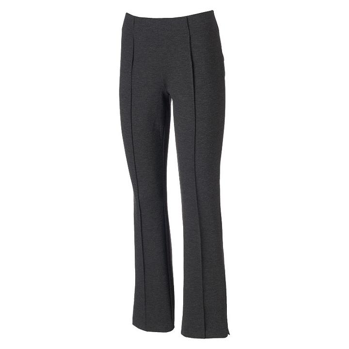 Women's Dana Buchman Seamed Ponte Dress Pants, Size: Medium, Light Grey