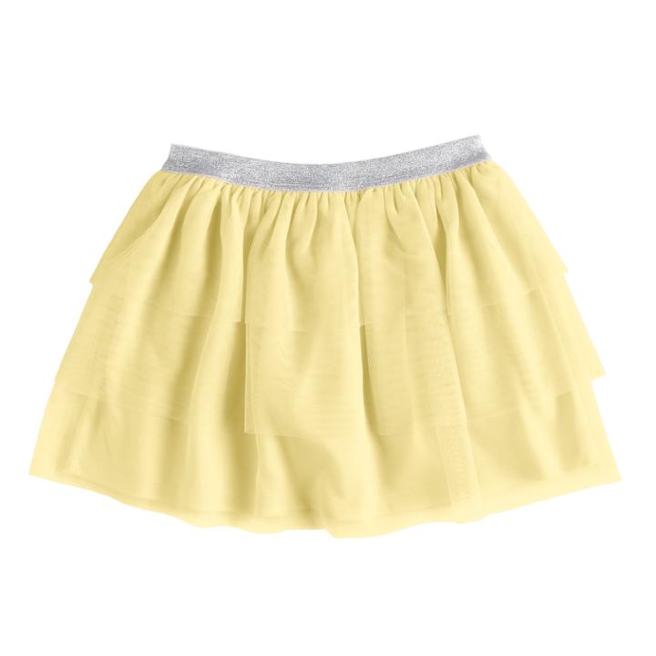 Girls 4-10 Jumping Beans&reg; Tiered Mesh Skort, Size: 7, Lt Yellow