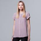 Women's Simply Vera Vera Wang Chiffon High-low Top, Size: Small, Med Purple