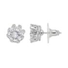 Jennifer Lopez Red Carpet Ready Cubic Zirconia Crown Stud Earrings, Women's, Silver