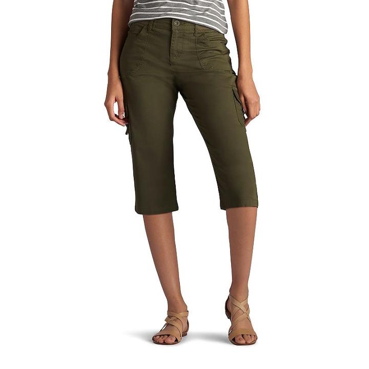 Women's Lee Edy Skimmer Capris, Size: 18 Avg/reg, Green Oth