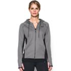 Women's Under Armour Fleece Fz-solid Thumb Hole Zip-up Hoodie, Size: Large, Grey