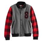 Boys 8-20 French Toast Varsity Jacket, Size: Xl, Grey (charcoal)