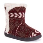 Women's Muk Luks Cheyenne Knit Boot Slippers, Size: Large, Dark Red