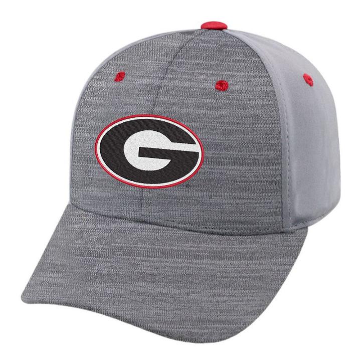 Adult Georgia Bulldogs Steam Performance Adjustable Cap, Men's, Med Grey