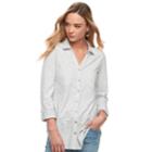 Women's Sonoma Goods For Life&trade; Tunic Shirt, Size: Large, Light Grey