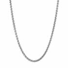 Lynx Men's Stainless Steel Wheat Chain Necklace, Size: 24, Silver