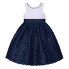 Girls 7-16 American Princess Rhinestone Neck Wavy Textured Skirt Dress, Girl's, Size: 12, White Oth