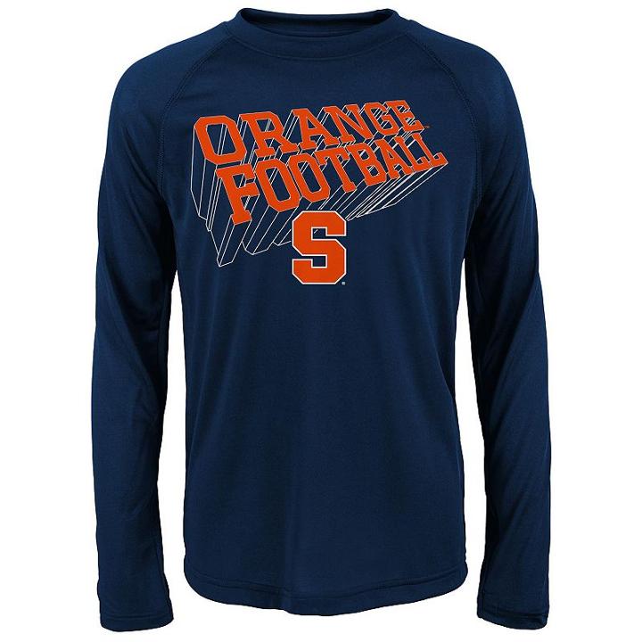 Boys 8-20 Syracuse Orange Dimensional Long-sleeve Performance Tee, Boy's, Size: Xl(18/20), Blue (navy)