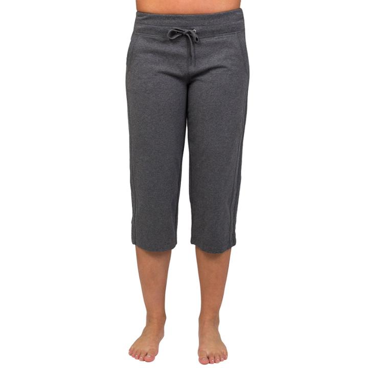 Women's Danskin Drawstring High-waist Capris, Size: Medium, Grey Other