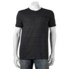 Big & Tall Rock & Republic Classic-fit Textured Henley, Men's, Size: M Tall, Black