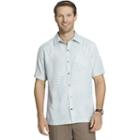 Men's Van Heusen Classic-fit Leaf Jacquard Button-down Shirt, Size: Medium, Light Blue