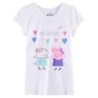 Girls 4-7 Peppa Pig & Suzy Sheep More Fun Please Tee, Size: 7, White