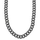 Lynx Stainless Steel Curb Chain Necklace - Men, Size: 22, Grey
