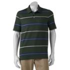 Men's Croft & Barrow&reg; Signature Striped Polo, Size: Large, Dark Green