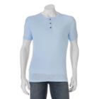 Men's Apt. 9&reg; Modern-fit Slubbed Henley, Size: Small, Light Blue
