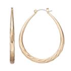 Jennifer Lopez Textured Teardrop Hoop Earrings, Women's, Gold