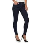 Women's Apt. 9&reg; Tummy Control Midrise Skinny Jeans, Size: 8 Short, Dark Blue