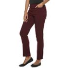 Women's Dana Buchman Pull-on Straight Leg Pants, Size: Medium, Dark Red