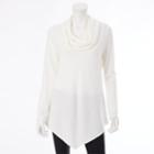 Juniors' Iz Byer California V-hem Cowlneck Sweater, Teens, Size: Xs, White Oth