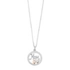 Timeless Sterling Silver Mom Circle Pendant Necklace, Women's
